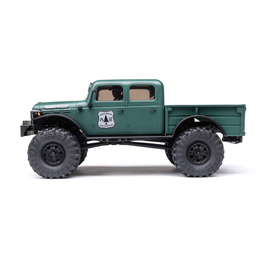 Axial SCX24 40's 4 Door Dodge Power Wagon, Green: 1/24 4WD-RTR
