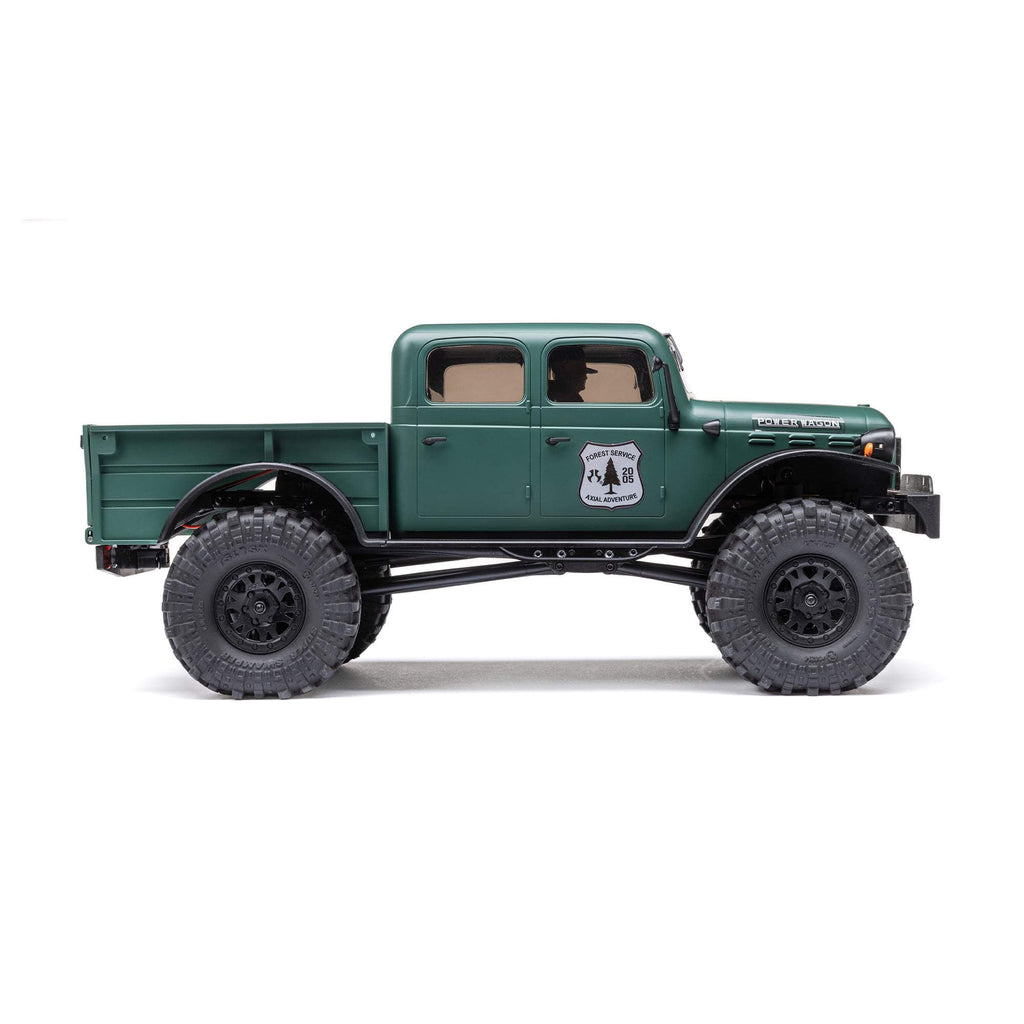 Axial SCX24 40's 4 Door Dodge Power Wagon, Green: 1/24 4WD-RTR