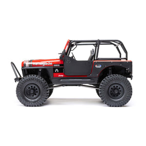 1/10 SCX10 III Jeep CJ-7 4WD Brushed RTR, Red