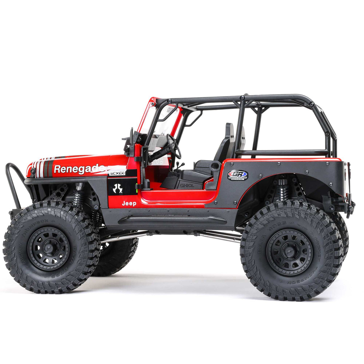 Axial 1/10 SCX10 III Jeep CJ-7 4X4 RTR Brushed Rock Crawler, Red