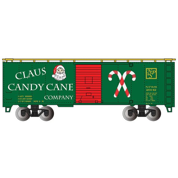 HO 40' PS-1 Box Claus Candy Cane Co