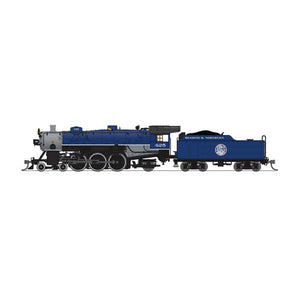 N Light Pacific 4-6-2 Steam Locomotive, RBMN #425 Dark Blue, with Paragon4