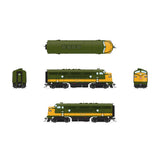 HO EMD F3A Locomotive, CN 9005, Olive Green & Imt.Gold with Paragon4