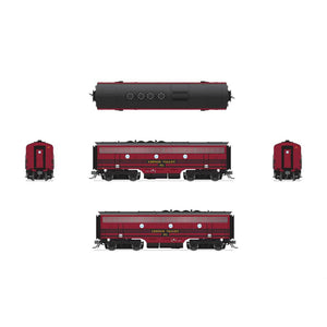 HO EMD F3B Locomotive, LV 513 Cornell Red Black Stripes with Paragon4