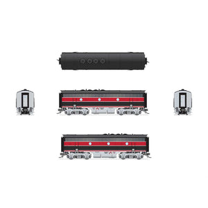 HO EMD F7 Locomotive A/B Set, CRIP 103 / 105B, Red & Black Aluminum with Paragon4