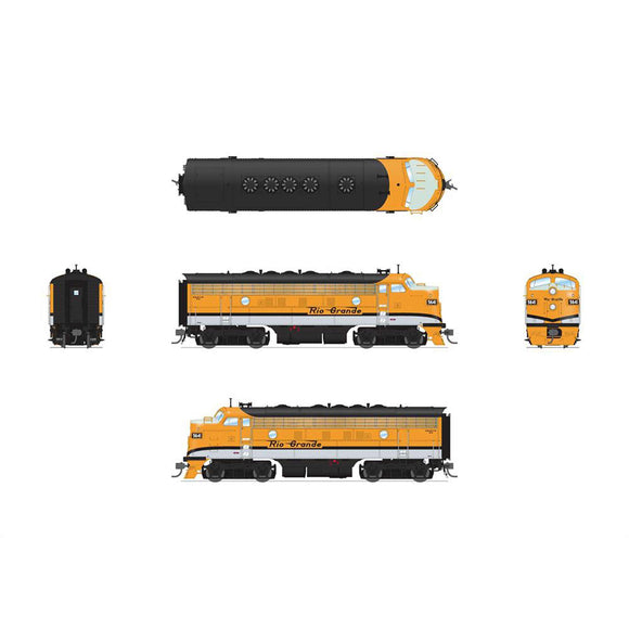 HO EMD F7A Locomotive, DRGW 5644, 1 Stripe