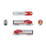 HO EMD F3A Locomotive, ATSF 26C, Warbonnet Scheme, 1960's