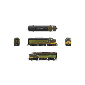 HO EMD F3A Locomotive, NP 6504A, Streamliner Scheme