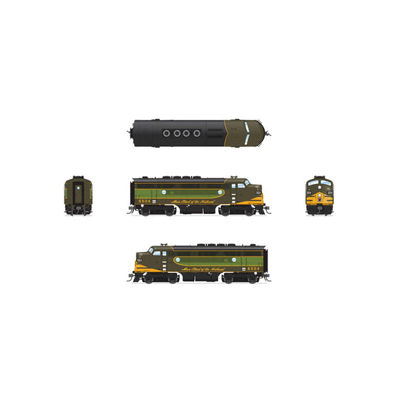 HO EMD F3A Locomotive, NP 6504A, Streamliner Scheme