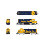 HO EMD GP30 Locomotive, ATSF 2723, Blue Warbonnet