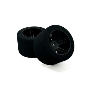 1/10 45mm Wide Pre-Mounted Drag Tires, High Grip X Compound (2)