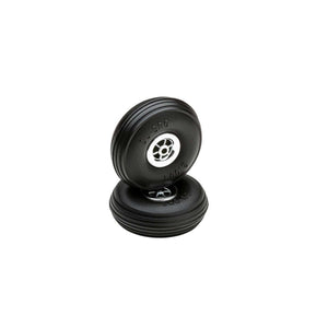 Treaded Chrome Wheels, 2" Diameter (2)