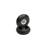 Treaded Chrome Wheels, 2" Diameter (2)