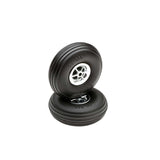 Treaded Chrome Wheels, 2-1/2" Diameter (2)