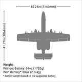 E-flite A-10 Thunderbolt II Twin 64mm EDF BNF-B AS3X/SAFE