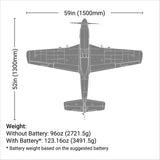 P-51D Mustang 1.5m BNF Basic Combo