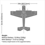 E-flite Eratix 3D Flat Foamy 860mm BNF-Basic