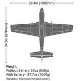 P-51D Mustang 1.0m BNF Basic with AS3X+ and SAFE Select