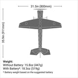 4-Site 3D FF (Flat Foamy) 800mm BNF Basic with AS3X+ and SAFE Select