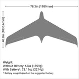 Opterra 2m Wing BNF Basic with AS3X and SAFE Select