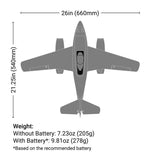 UMX Me 262 30mm EDF Jet BNF Basic with AS3X and SAFE Select, 660mm