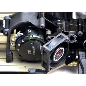 Exo RC Fan Mount Clamp-On Set, Ang, Black: 1/10 540 Motors