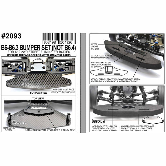 B6.3 B6 Front Bumper, alloy, CF & Foam, GNSS slot