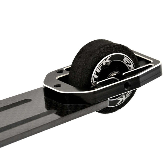 Pro Wheelie Bar Set, 3mm Carbon Fiber with Single Wheel Style: Drag Slash