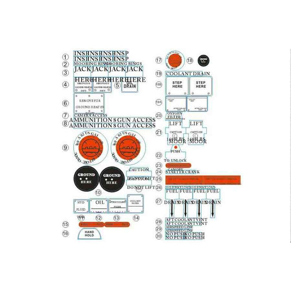 Decal Sheet: P51D 1400mm V7