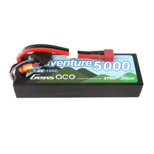 7.4V 5000 mAh 2S 100C, G-Tech Smart LiPo, Hard Case, Deans