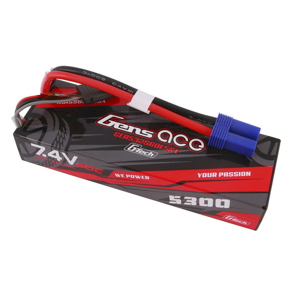 7.4V 5300mAh 2S 60C G-Tech Smart Hardcase LiPo Battery: EC5