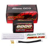 15.2V 6000mAh 4S 140C LiHV Shorty 5.0mm bullet redline 2.0