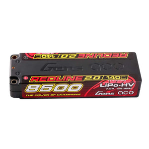 7.6V 8500mAh 2S 140C LiHV 5.0mm bullet Redline 2.0