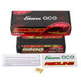 7.6V 9600mAh 2S 140C LiHV 5.0mm bullet redline 2.0