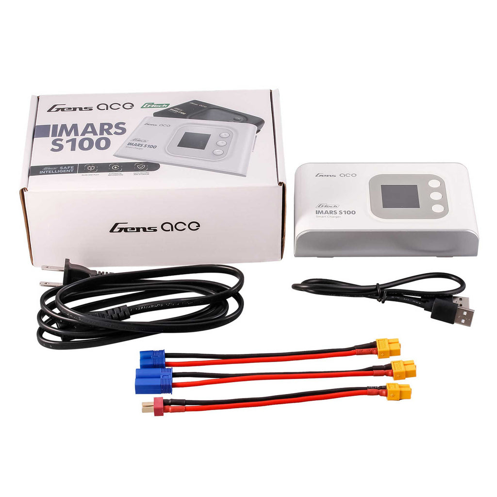 Gens Ace IMars S100 G-Tech AC Balance RC Battery Charger-White