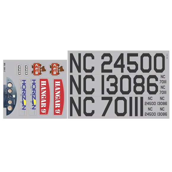 Decal Sheet: J-3 Cub 10cc, 82.5
