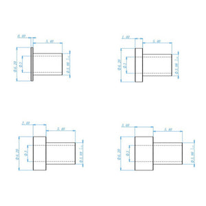 Alum Caster Hat Bushings: B7 B7D