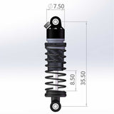 Hot Racing Rear 35.5mm Aluminum Threaded Shocks (2), 1/24 Losi Micro-B
