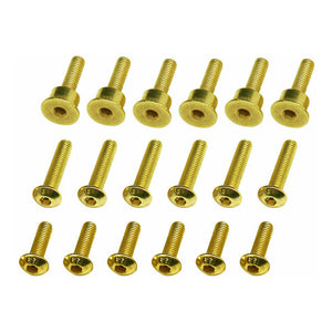 Gold Brake Disk Screw Set, 1/4 Promoto-MX