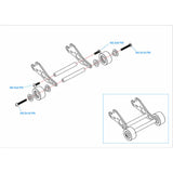 Aluminum Bearing wheelie Bar Losi Mini LMT
