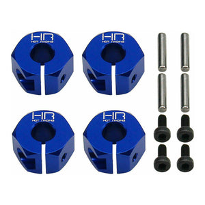 Blue Aluminum 12mm Wheel Hex, for Mini Maxx
