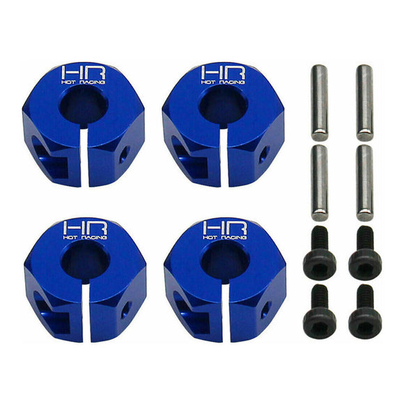 Blue Aluminum 12mm Wheel Hex, for Mini Maxx