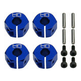 Blue Aluminum 12mm Wheel Hex, for Mini Maxx