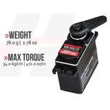 HSB-9381TH Standard Digital Ultra Torque Brushless Titanium Gear Servo