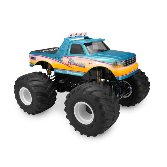 1/10 1993 Ford F-250 Monster Truck Clear Body with Racerback and Visor