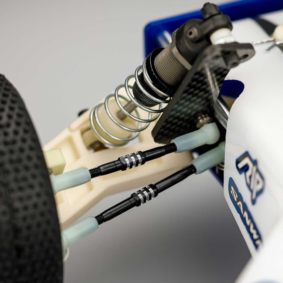 JCO2229-1 Fin Titanium Turnbuckle Set, 1/10 Team Associated RC10 Worlds, Burnt Blue