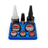 fluid holding station, blue