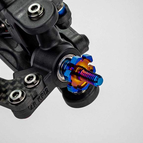 Adjustable Titanium Front Axle Set (2), 1/10 Team Associated RC10B7/D, Stealth Black