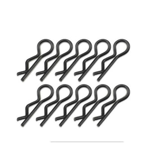 Compact Angled Body Clips, Black (10)