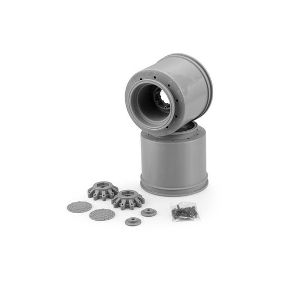 Aggressor 2.6 x 3.8 Monster Truck Wheel, Silver (2)